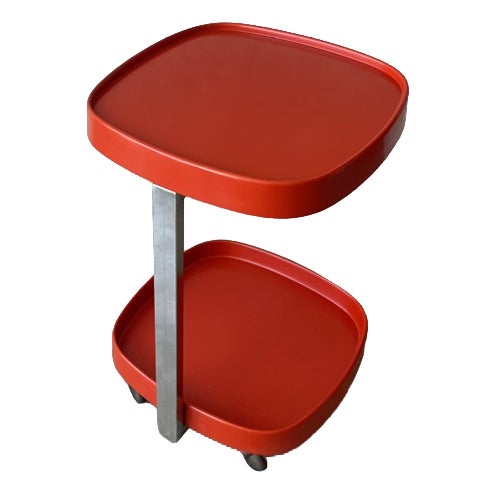 Side Table with Wheels, 1960s For Sale