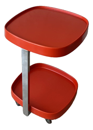 Side Table with Wheels, 1960s