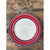 Vintage Italian Red and Blue Striped Ceramic Serving Plate For Sale In West Palm - Image 6 of 12