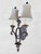 Vintage Iron 2 Arm French Style Wall Sconce Lamp For Sale In West Palm - Image 6 of 6