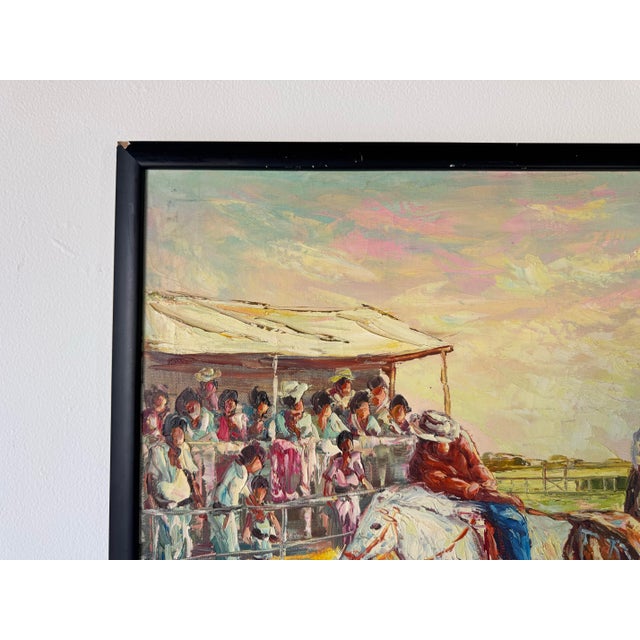 Abstract 1987 Vintage Impressionist Oil Painting by Lauder For Sale - Image 3 of 11