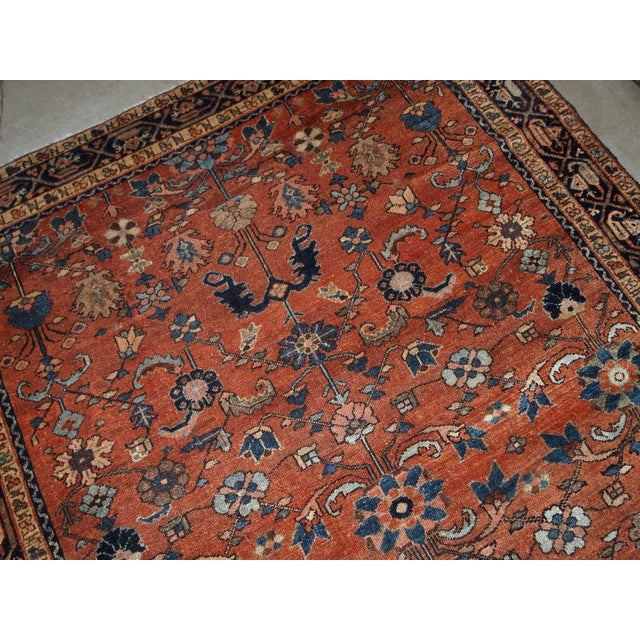 1920s, Handmade Antique Persian Hamadan Rug 4.1' X 6.3' For Sale - Image 4 of 9
