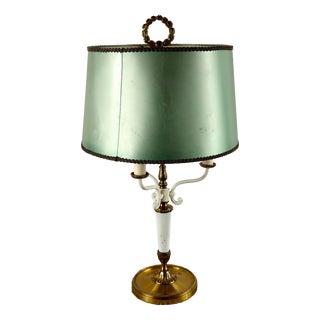 French Bouillotte Brass Shade Table Lamp from Unbekannt, 1950s For Sale