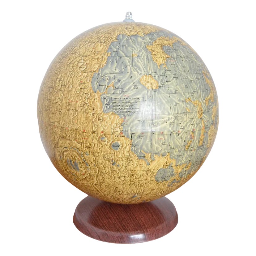 Moon Globe from Paul Räth, 1970s | Chairish