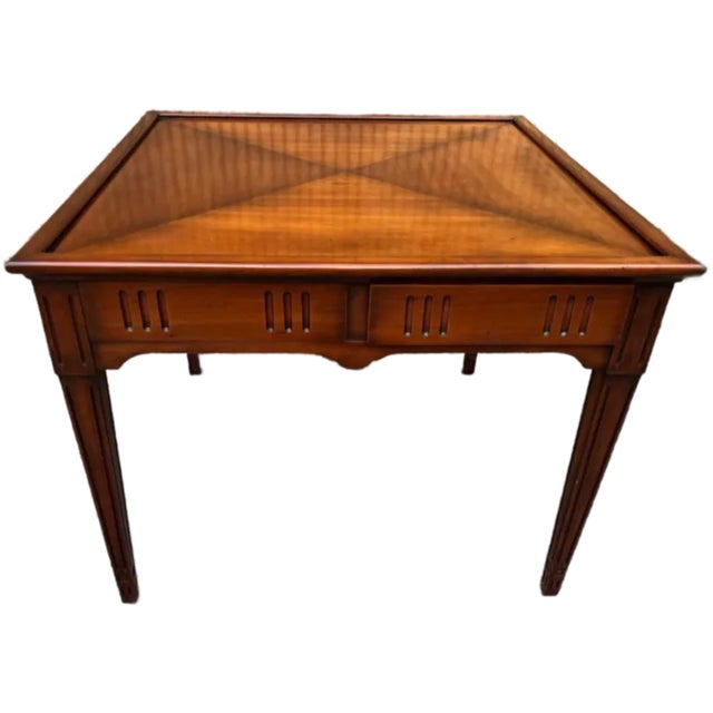 Mid 20th Century Vintage Federal Style Fruitwood Center Table For Sale - Image 10 of 10