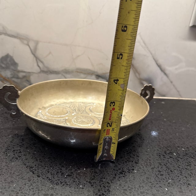 Mid 19th Century Antique 19c Sterling Silver Spanish Colonial Coin Dish For Sale - Image 5 of 10