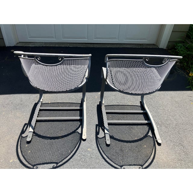 1970s Pair of Vintage Iron Garden Chairs For Sale - Image 5 of 6