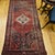 Vintage Persian Hamadan Area Rug, Handwoven Geometric Medallion Pattern, Moss Green & Red, 4’ X 7’ For Sale - Image 14 of 14