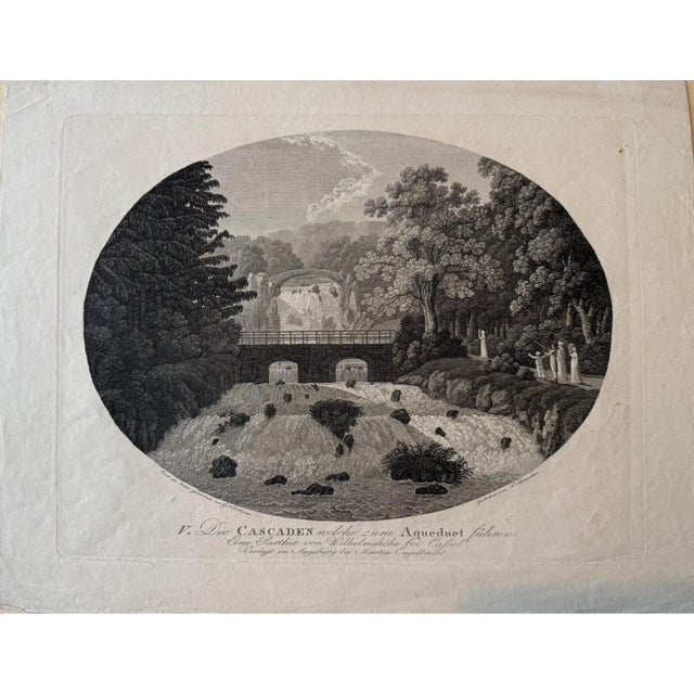 Johannes Andersen, Cassel Cascades Leading to the Aqueduct, 1800, Oil on Canvas For Sale - Image 11 of 12