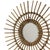 1960s Mid-Century Rattan and Bamboo Sunburst Mirror, France, 1960s For Sale - Image 5 of 12