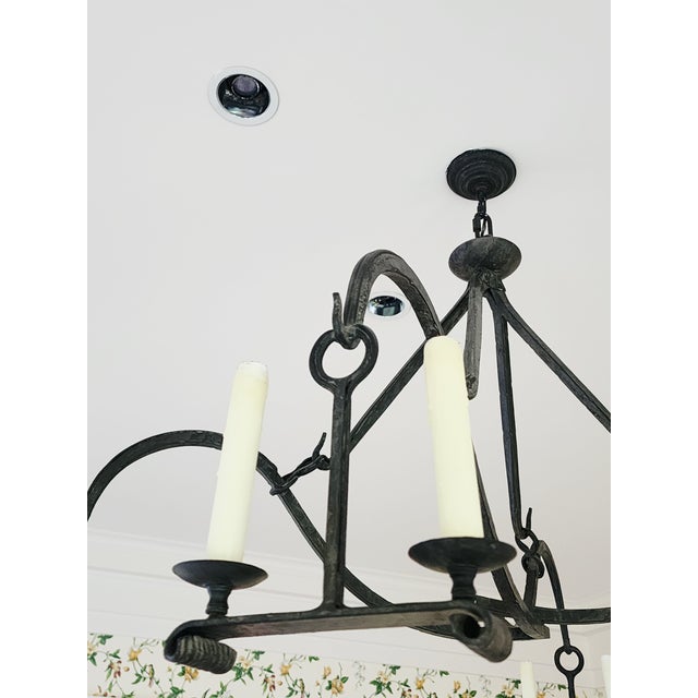 Dennis & Leen Gothic Iron Chandelier For Sale In New York - Image 6 of 9