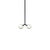 Metal Y Pendant Mini, Black, 23in H, 3 Inch Glass Globes, by Research.Lighting, Modern, Minimal Hanging Light For Sale - Image 7 of 9
