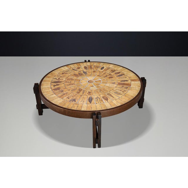 Coffee Table in Ceramic & Bentwood from Roger Capron, Vallauris, 1960s For Sale - Image 9 of 18