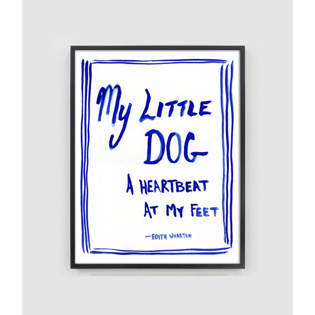 Contemporary Dog Lover Quote Print by Edith Wharton For Sale - Image 3 of 4