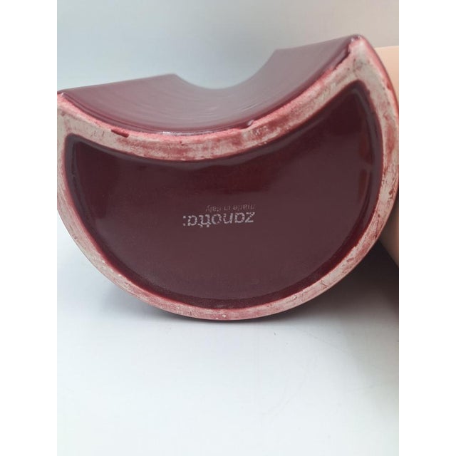 V-Bol Vases in Glazed Clay by Zaven for Zanotta, 1990s, Set of 2 For Sale - Image 9 of 12