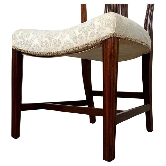 Wood 19th Century Antique English Hepplewhite Dining Chairs, Set of 8 For Sale - Image 7 of 9