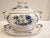 Farmhouse Vintage Blue and White Soup Tureen With Underplate- 2 Pieces For Sale - Image 3 of 12