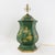 Vintage Green and Gold Hand Painted Tole Scalloped Hexagon Table Lamp Chinoiserie Temple Shape Pagoda Scene For Sale - Image 15 of 15