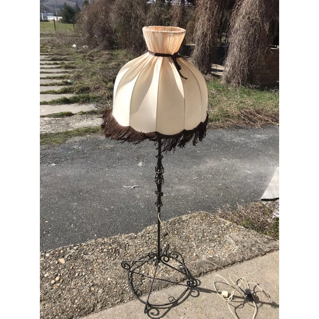 Wrought Iron Floor Lamp, 1950s For Sale - Image 3 of 8
