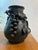 Onyx Antique Japanese Bronze Textured Black Metal Floral Vase Meiji Era For Sale - Image 8 of 12