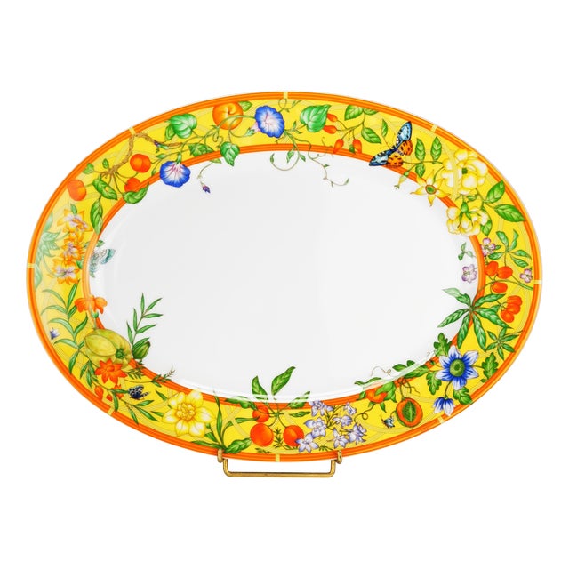 Oval La Siesta Serving Platter by Guillermo Kuitca for Hermès, France, 2005 For Sale