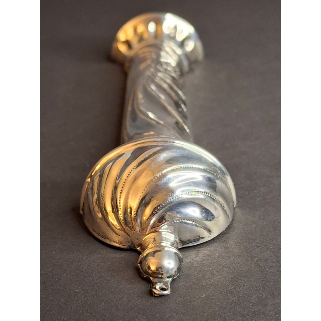 1970s Vintage Hazorfim Israel 925 Sterling Silver Mezuzah Case, Spiral Swirl Repousse For Sale - Image 5 of 18