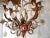 Metal French Tole Beaded Roses and White Opaline Drops Chandelier For Sale - Image 7 of 10