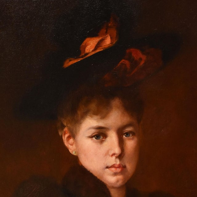 François Reynaud, Female Portrait, 1800s, Oil on Canvas, Framed For Sale - Image 4 of 10