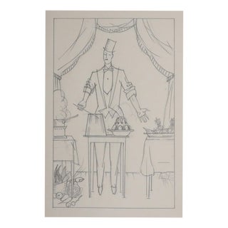 Jean-Emile Laboureur, The Chief, 1937, Pencil on Paper For Sale