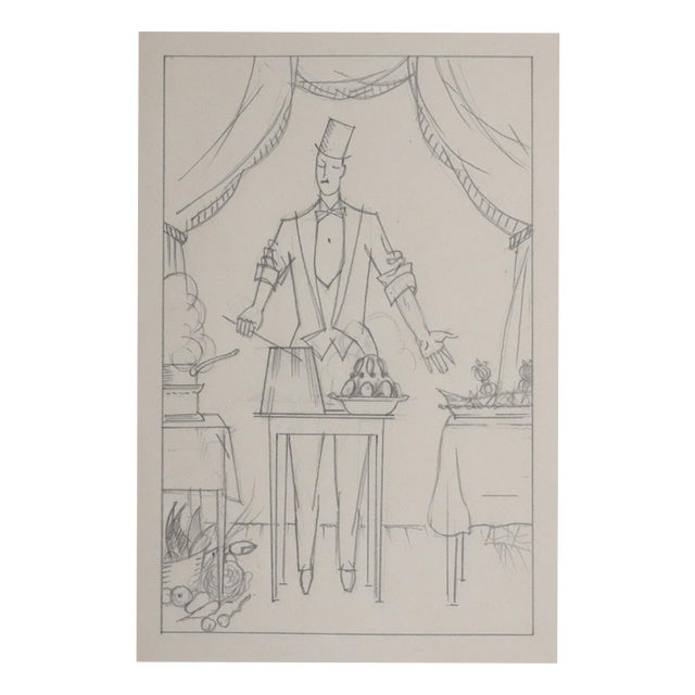 Jean-Emile Laboureur, The Chief, 1937, Pencil on Paper For Sale