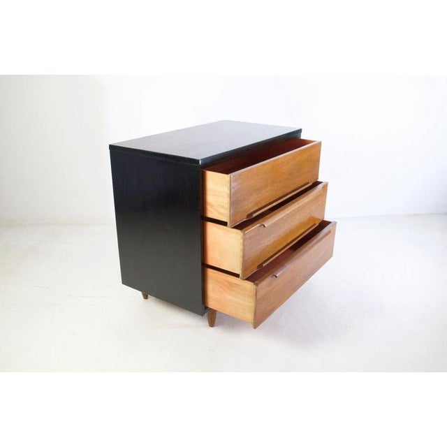 Mid-Century Modern Teak Dresser with Ebonized Frame, Italy, 1950s For Sale - Image 6 of 7