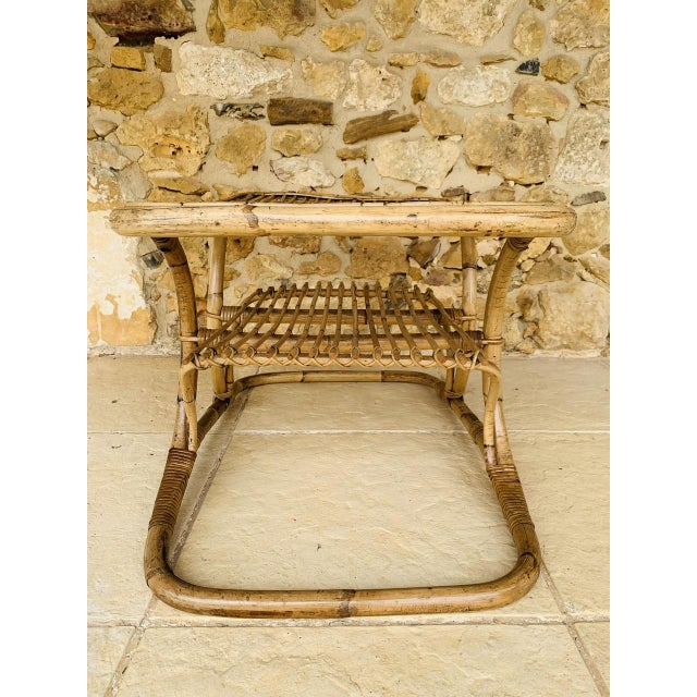 Mid-Century Bamboo and Rattan Coffee Table with Magazine Rack by Tito Agnoli, 1960s For Sale - Image 14 of 18