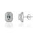 Metal 1.23ct Modern Aquamarine & Diamond Double Halo Stud Earrings 14k Gold- 2 Pieces For Sale - Image 7 of 16