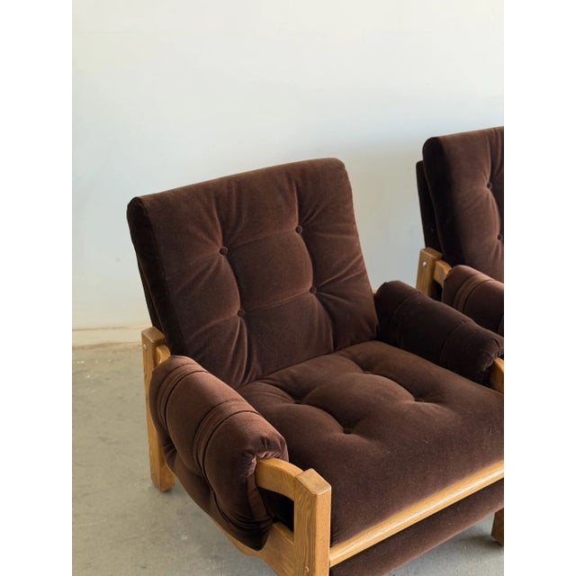 Mid-Century Modern Safari Lounge Chairs - Made to Order For Sale - Image 3 of 11