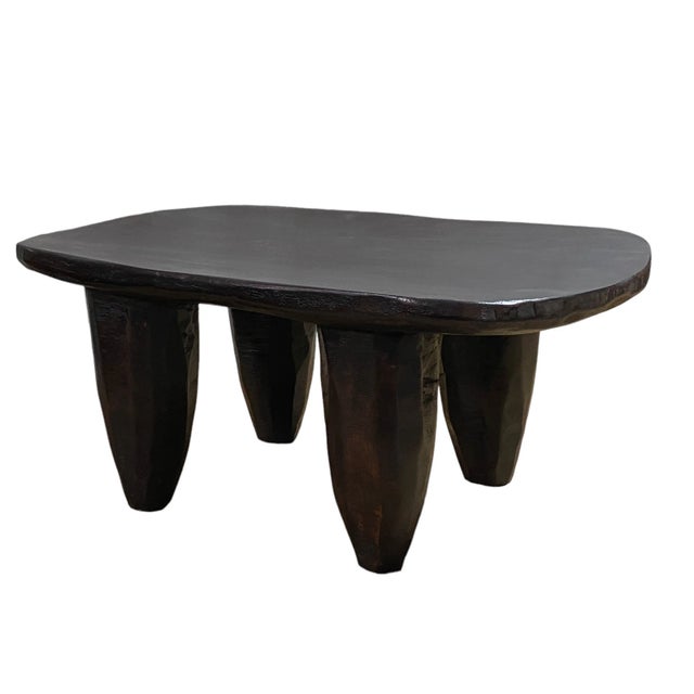 1980s African Senufo Wood Milk Stool I . Coast 14" W For Sale - Image 5 of 9