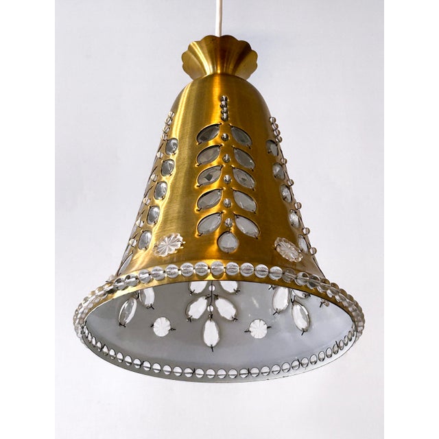 Gold Mid-Century Pendant Lamps by Oswald Haerdtl for Lobmeyr, 1950s, Set of 2 For Sale - Image 8 of 18