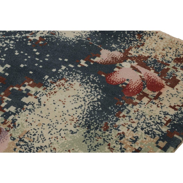 Rug & Kilim Rug & Kilim’s Contemporary Abstract Rug With Polychromatic Floral Patterns For Sale - Image 4 of 8