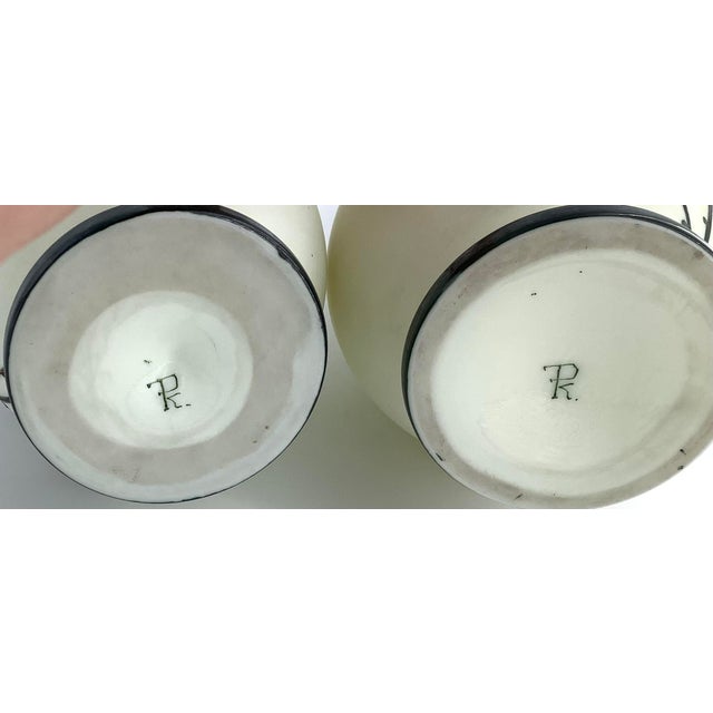 Glass Rare Antique Pair Franz Pallme-Koenig Vases, Large 18", Signed, Pre-1887, Czech, Victorian For Sale - Image 7 of 12
