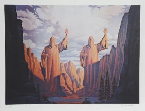 Brothers Hildebrandt, "The Argonath," Lithograph