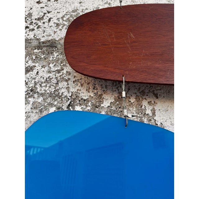 Vintage 1960s Modernist Inspired Handcrafted Hanging Wall Sculpture/Room Divider. For Sale - Image 10 of 13