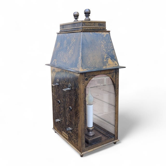 Vintage Ethan Allen Colonial Carriage Lantern Plug in Wall Sconce For Sale - Image 11 of 18