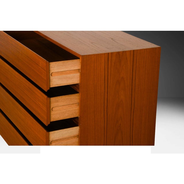 Brown 1960s Danish Modern Long Teak Dresser by Vinde Mobelfabrik For Sale - Image 8 of 11