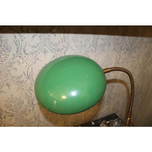 1950s Adjustable Table Lamp in Crystal and Lacquered Metal, Italy, 1950s For Sale - Image 5 of 9