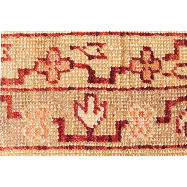 Late 19th Century Early 20th Century Indian Amritsar Camel and Beige Handmade Wool Rug For Sale - Image 5 of 5