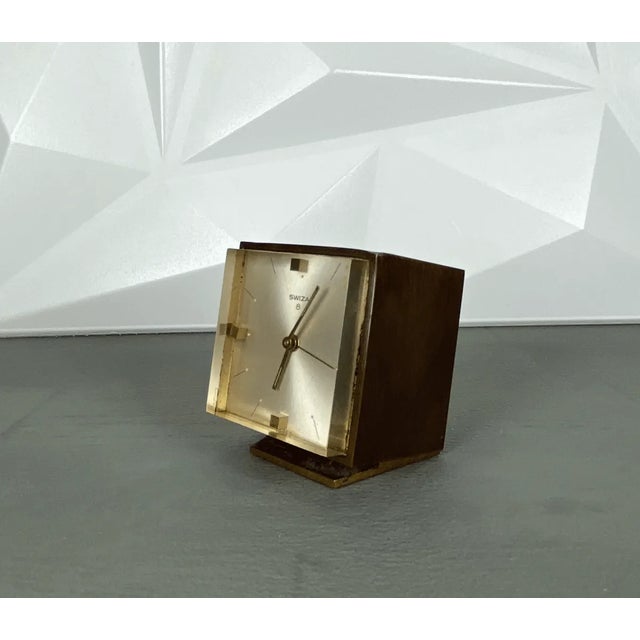 Vintage Cube Table Clock from Swiza, 1960s, in Good conditions. Designed 1960 to 1969 This piece has an attribution mark,...