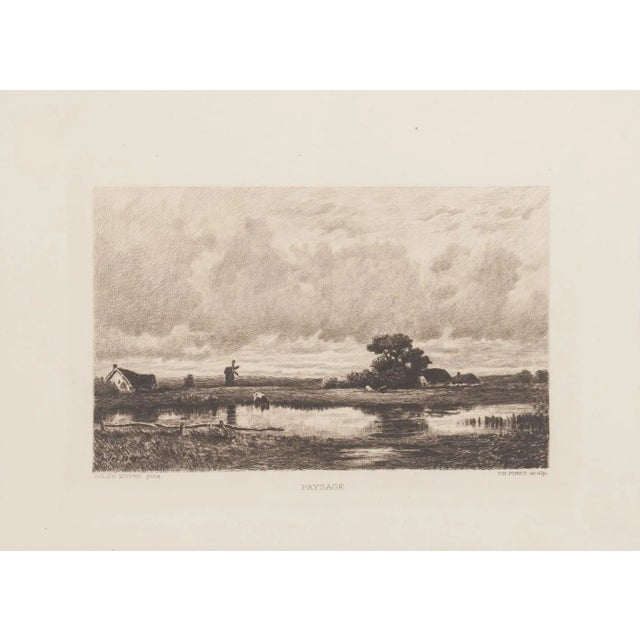 Landscape Etching by C. Pinet after-Jules Dupré, 19th Century For Sale - Image 3 of 3