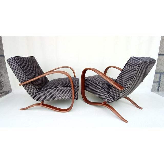 H-269 Lounge Chairs by Jindrich Halabala for Up Zavody, 1930s, Set of 2 For Sale - Image 4 of 16