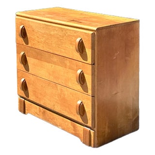 Vintage Boho Maple Chest of Drawers For Sale
