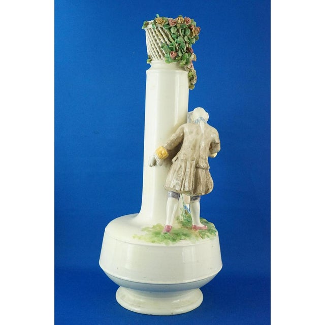Antique Italian Ceramic Vase with Figurines, 1800s For Sale - Image 6 of 18