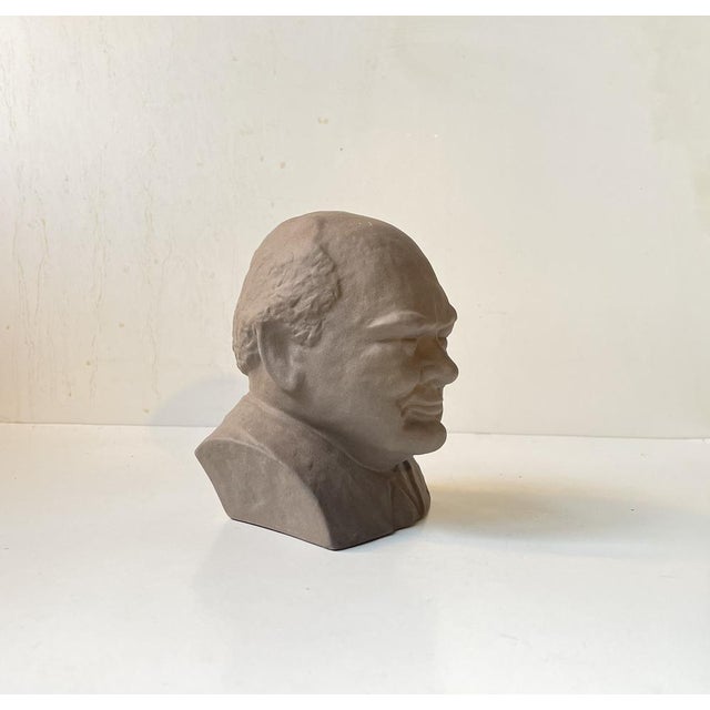 Vintage Winston Churchill Bank Bust in Ceramic from Søholm, 1979 For Sale - Image 4 of 7